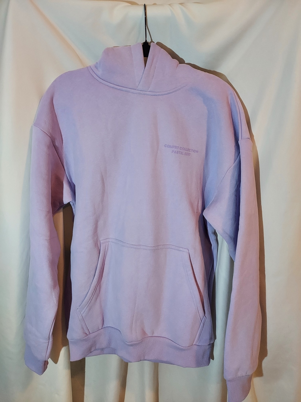 Comfrt Pastel Edit Hoodie Lavender Purple Oversized Heavyweight Size M